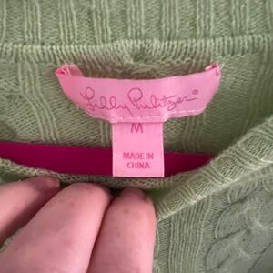 Lilly Pulitzer Cashmere cable knit sweater SzM